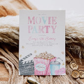 Girl's Film Party Uitnodiging
