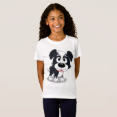 Girls' Fine Jersey Dog T-Shirt (Voorkant volledig)