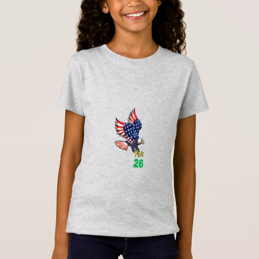 Girls' Fine Jersey T-Shirt  heather TOP  FLIGHT 26 (Voorkant)