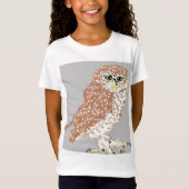 Girls' Fine Jersey T-Shirt Spotted Owl (Voorkant)