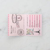 Girls First Birthday Paris Passport Invitation (Binnen)