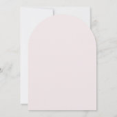 Girl's First Communion Pink Toile Bow Cross Arch Kaart (Achterkant)