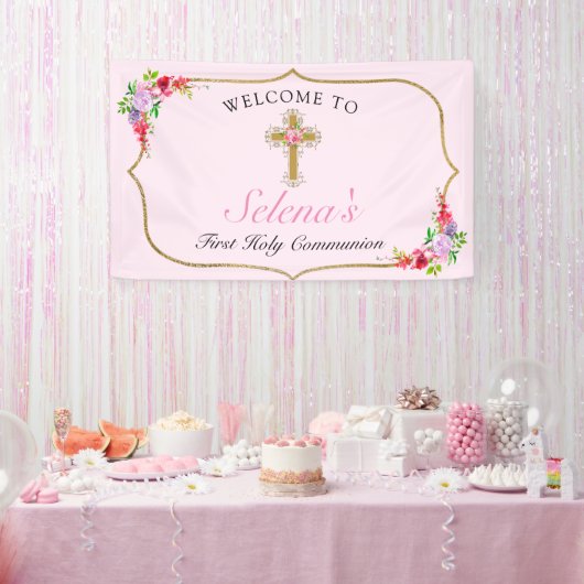 Girls First Heilige Commune  Floral Welcome Spandoek (Feest)
