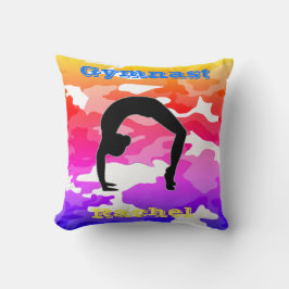 Girls Floor Beam Vault Bars Rainbow Camouflage Kussen