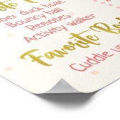 Girls Floral 1st Birthday Milestone Poster (Hoek)