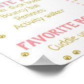 Girls Floral Bunny 1st Birthday Milestone Poster (Hoek)