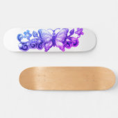 Girls Floral Butterfly Persoonlijk Skateboard (Horizontaal)