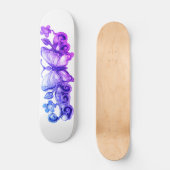Girls Floral Butterfly Persoonlijk Skateboard (Voorkant)