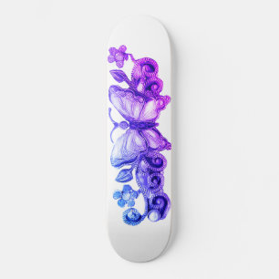 Girls Floral Butterfly Persoonlijk Skateboard