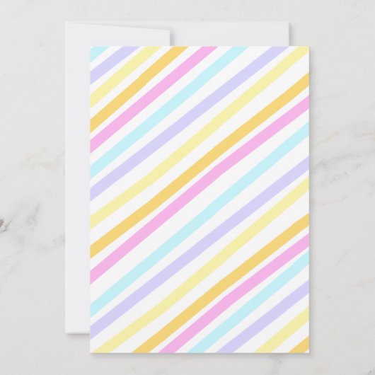 Girls Floral Magical Unicorn Face Rainbow Birthday Kaart (Achterkant)