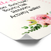 Girls floral Milestone First Birthday Board Poster (Hoek)