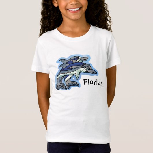 Girls Florida dolphin t-shirt (Voorkant)