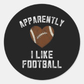 Girls Football Party Outfit Funny Football Stuf F Ronde Sticker (Voorkant)