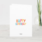 Girls Fox Birthday Card Kaart (Achterkant)
