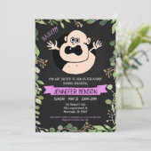 Girls Fun Baby shower Invitation Aankondiging (Staand voorkant)