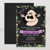 Girls Fun Baby shower Invitation Aankondiging (Voorkant / Achterkant)
