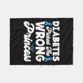 Girls Fun Diabetes heeft de verkeerde prinses T1D  Fleece Deken (Voorkant (Horizontaal))