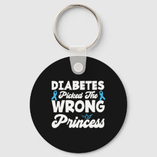 Girls Fun Diabetes heeft de verkeerde prinses T1D Sleutelhanger