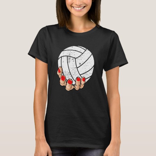 Girls Funny Volleyball T-shirt (Voorkant)