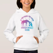 Girls Funny Winter Horse Hoodie (Voorkant)