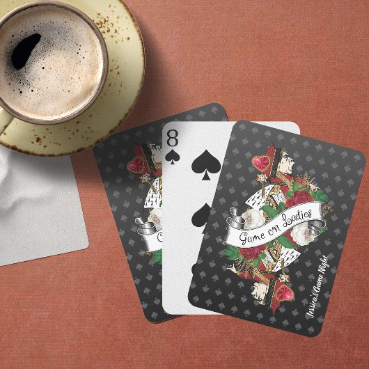 Girls Game Night | Game on Dames Queen of Hearts Pokerkaarten
