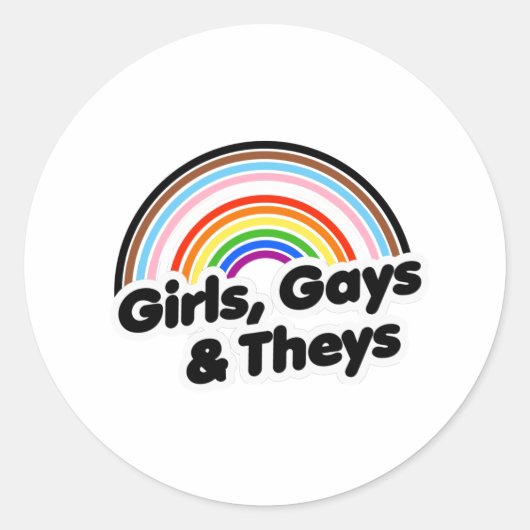 Girls Gays en Theys Ronde Sticker (Voorkant)