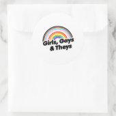 Girls Gays en Theys Ronde Sticker (Tas)