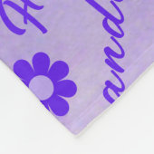 GIrls Gepersonaliseerde Paarse Fleece Deken (Hoek)