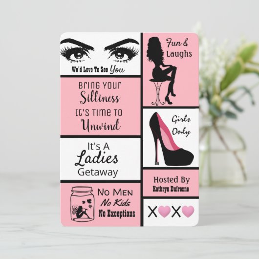 Girls Getaway Kaart (Staand voorkant)