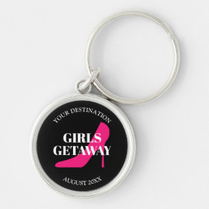 Girls Getaway vakantie reisbestemming stiletto Sleutelhanger