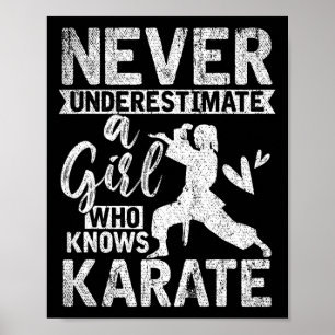 Girls Gift onderschat nooit een meisje dat Ka kent Poster
