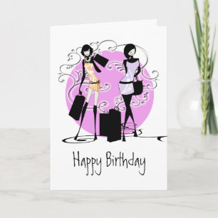 Girls girly mode divas vrienden PERSONALIZE Kaart