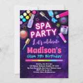 Girls Glam Spa Birthday Party Kaart (Voorkant)