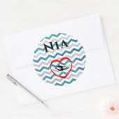 Girls Glitter Chevron Gymnastics Stickers Custom (Envelop)