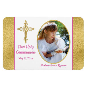 Girls Gold White Pink Heilige Commune Foto Magnet Magneet
