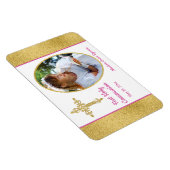 Girls Gold White Pink Heilige Commune Foto Magnet Magneet (Rechterzijde)