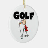 Girls GOLF Keramisch Ornament (Rechts)