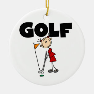 Girls GOLF Keramisch Ornament