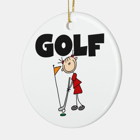 Girls GOLF Keramisch Ornament (Links)
