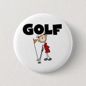 Girls GOLF Ronde Button 5,7 Cm (Voorkant)