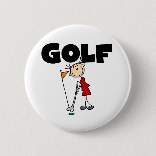 Girls GOLF Ronde Button 5,7 Cm (Voorkant)