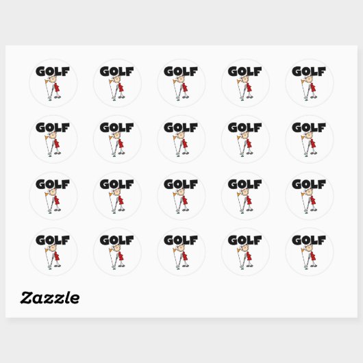 Girls GOLF Ronde Sticker (Vel)
