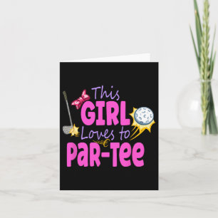 Girls Golf Shirt Verjaardag Golf Vrouwen Golf Spel Kaart