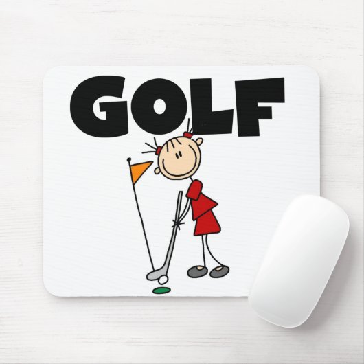 Girls GOLF Tshirts en Gifts Muismat (Met muis)