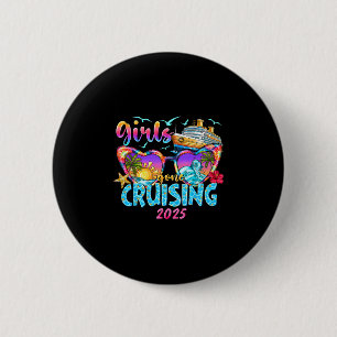 Girls Gone Cruising 2025 Cruise Vakantie Trip Funn Ronde Button 5,7 Cm
