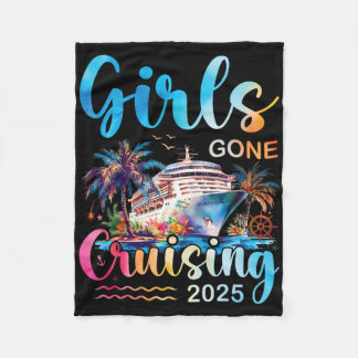 Girls Gone Cruising 2025 Girl Cruise Ship Vacation Fleece Deken