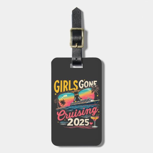 Girls Gone Cruising 2025 Reizen Meisjes Trip Bagagelabel (Voorkant verticaal)