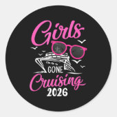 Girls Gone Cruising 2026 Vacation Party Cruise  Ronde Sticker (Voorkant)