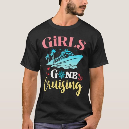 Girls Gone Cruising a Besties Sisters Friends Vaca T-shirt (Voorkant)