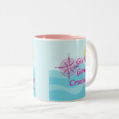 Girls Gone Cruising Tweekleurige Koffiemok (Voorkant rechts)